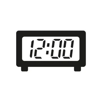 Time icon. Time and watch, timer symbol. UI. Web. Logo. Sign. Flat design. App 库存插图