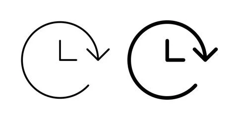 Time icon vector art Illustrations Illustrazione stock