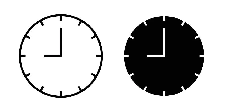 Time icon vector design illustrations Illustrazione stock