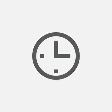 Time icon vector Stock Illustration