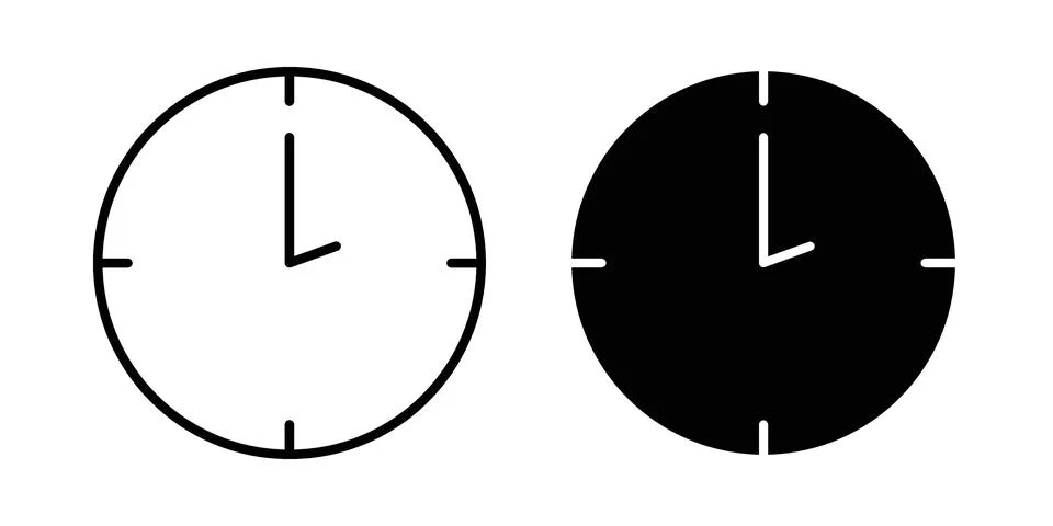 Time icon vector, illustration icon set Illustrazione stock