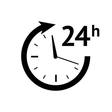 Time icon vector isolated on white background Stock Illustration