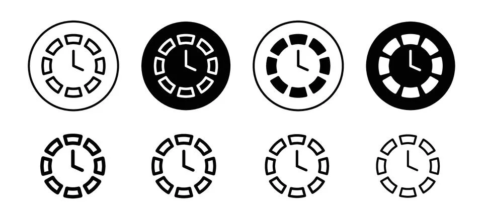 Time icon vector set collection for web Stock Illustration