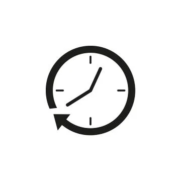 Time icon on white background. Vector illustration. 스톡 일러스트