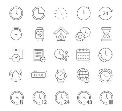Time Icons Stock Illustration