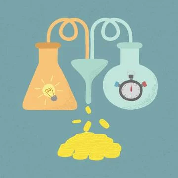 Time + Idea = Money , eps10 vector format Stock Illustration