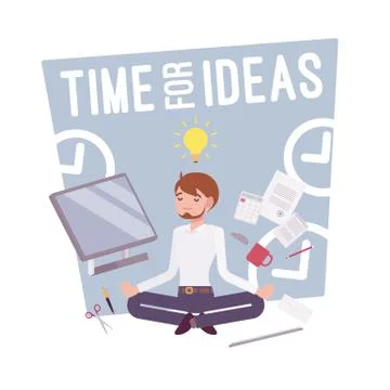 Time for ideas poster Stock Illustration