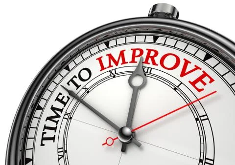 Time to improve concept clock Illustrazione stock