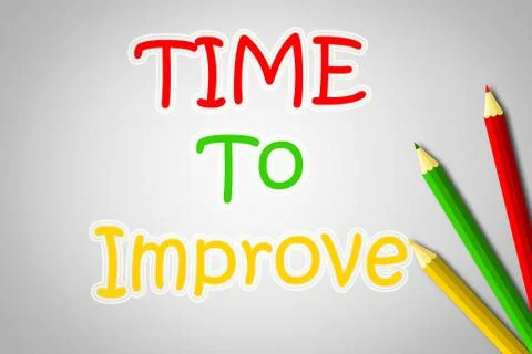 Time to improve concept Stock Illustration