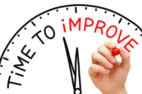 Time to improve Foto stock