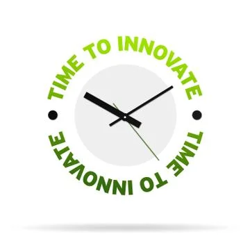 Time to innovate clock Stock Illustration