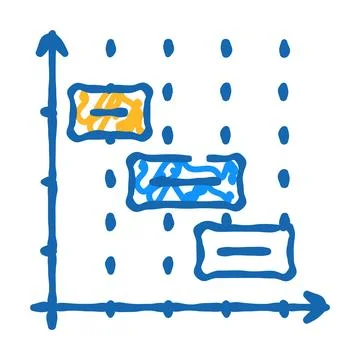Time intervals erp icon doodle illustration Stock Illustration