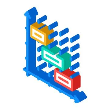 Time intervals erp isometric icon vector illustration Stock Illustration