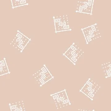 Time intervals erp line vector seamless pattern 库存插图