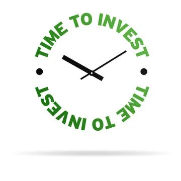Time to invest clock Stock Illustration