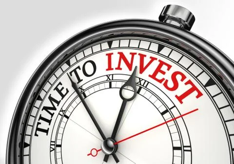 Time to invest concept clock Stock Illustration