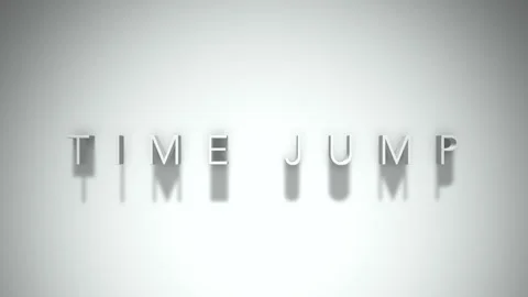 Time Jump 3D title animation with shadows on a white background Stock-Footage 296632721