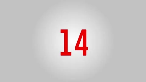 Time keeper on white background. Count down 20 to 0 second. Electronic timer  库存影片 147004431