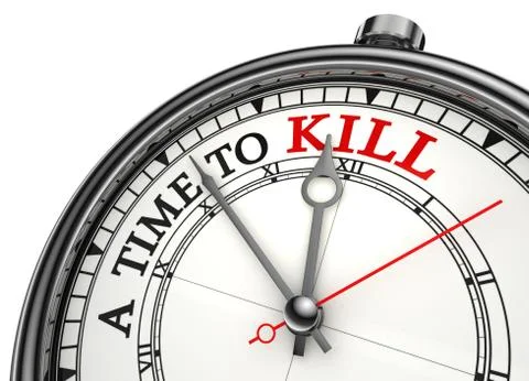 A time to kill red black words on concept clock Stock Illustration