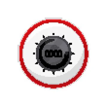 Time kitchen timer clock pixel art vector illustration 库存插图