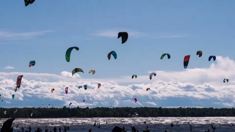 Time Kiteboarding HD Stock Footage 245201827