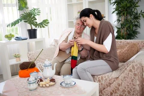 Time for knitting Stock Photos