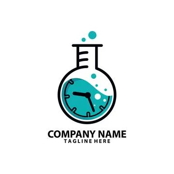 Time lab logo design vector Illustrazione stock