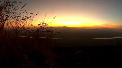 Time Lab Video The sun is rising above the horizon. Stock Footage 249973690