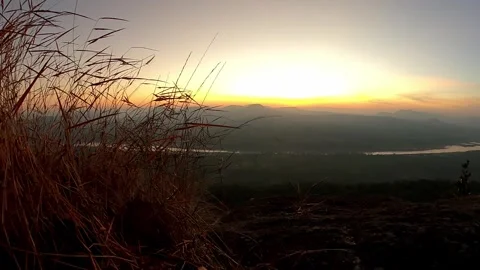Time Lab Video The sun is rising above the horizon. Stock Footage 249973702