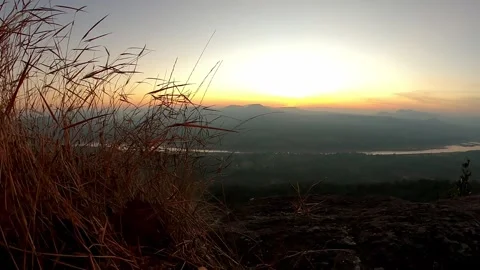 Time Lab Video The sun is rising above the horizon. Stock Footage 249973711