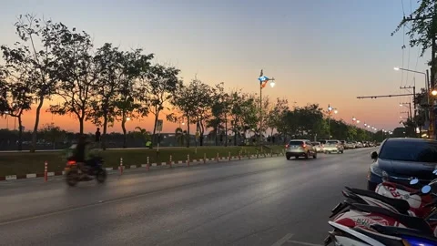 Time-lampe Traffic in Thailand. Stock Footage 229992161