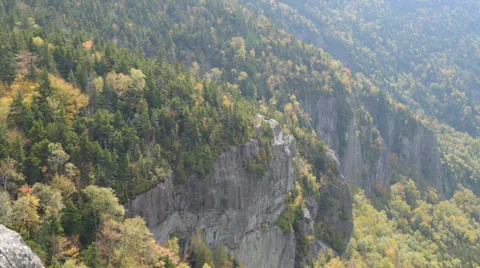 TIME LAPE - Clouds Moving Over Mountain Side Cliffs Video stock 33464814
