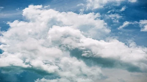 Time lape Video A group of clouds movement on the day of good weather and str Stock Footage 95236925