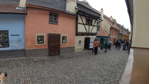 A time laps of a alchemists' road in Prague Stock Footage 94683547
