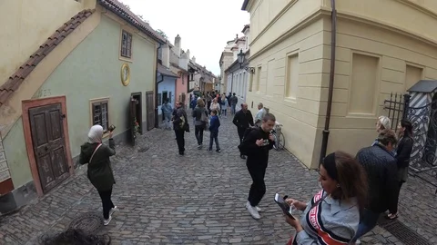 A time laps of a alchemists' road in Prague Stock Footage 94685442