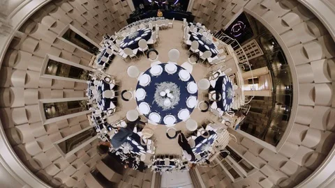 Time Laps beautiful dinner table decorated accessories and flowers. Wedding Stock Footage 127669224