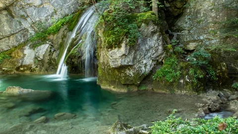 Time laps cascada, Isaba, Navarra, España Video stock 86471110