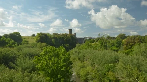 Time laps on the castle of Vulci 库存影片 163725931