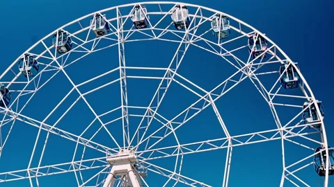 Time laps Clear daytime sky and a spinning Video stock 186927752