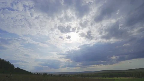 Time laps of clouds. Fall. Sunny. Stock Footage 139858277