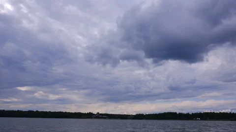 Time laps. Clouds flying across the sky on a summer day Stock Footage 157590520