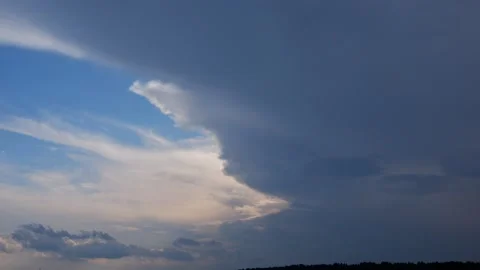 Time laps. Clouds flying across the sky on a summer day. Stock Footage 157965352