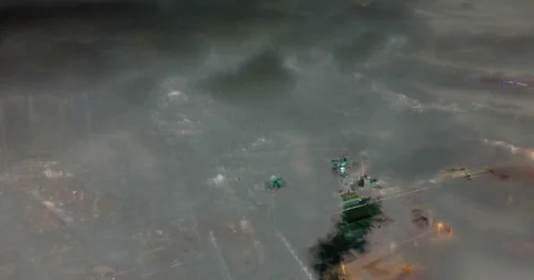 Time laps of the evening city under the clouds, video loop Video stock 83835414