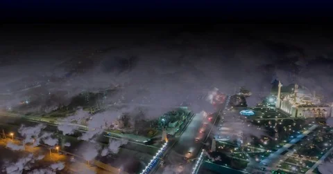 Time laps of the evening city under the clouds, video loop Video stock 83999593