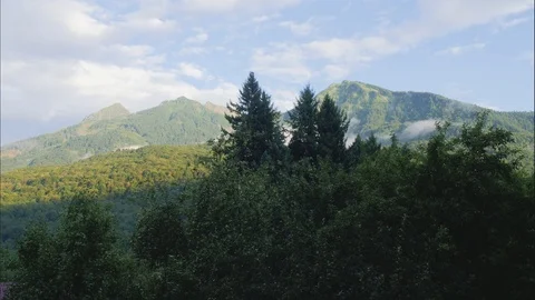 Time laps of evening in mountains Stock Footage 95416551