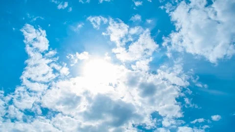Time laps of the evening sky with beautiful clouds, Video loop Video stock 86108095