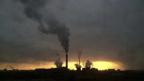 Time laps exhaust plants Stock Footage 72226752
