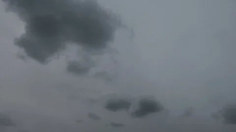 Time-laps of gray clouds floating in the sky. Stock Footage 129901059