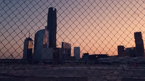 Time Laps for King Abdullah Financial District at sunset Stock Footage 197371973