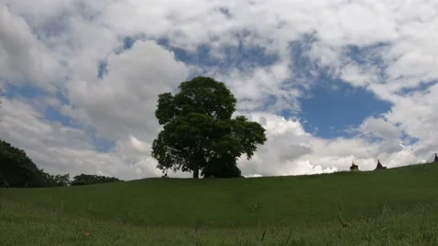 Time laps landscape, the movement of the clouds Stock Footage 142311044